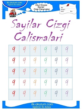 Çocuklar İçin Çizgi Çalışma Sayfaları 